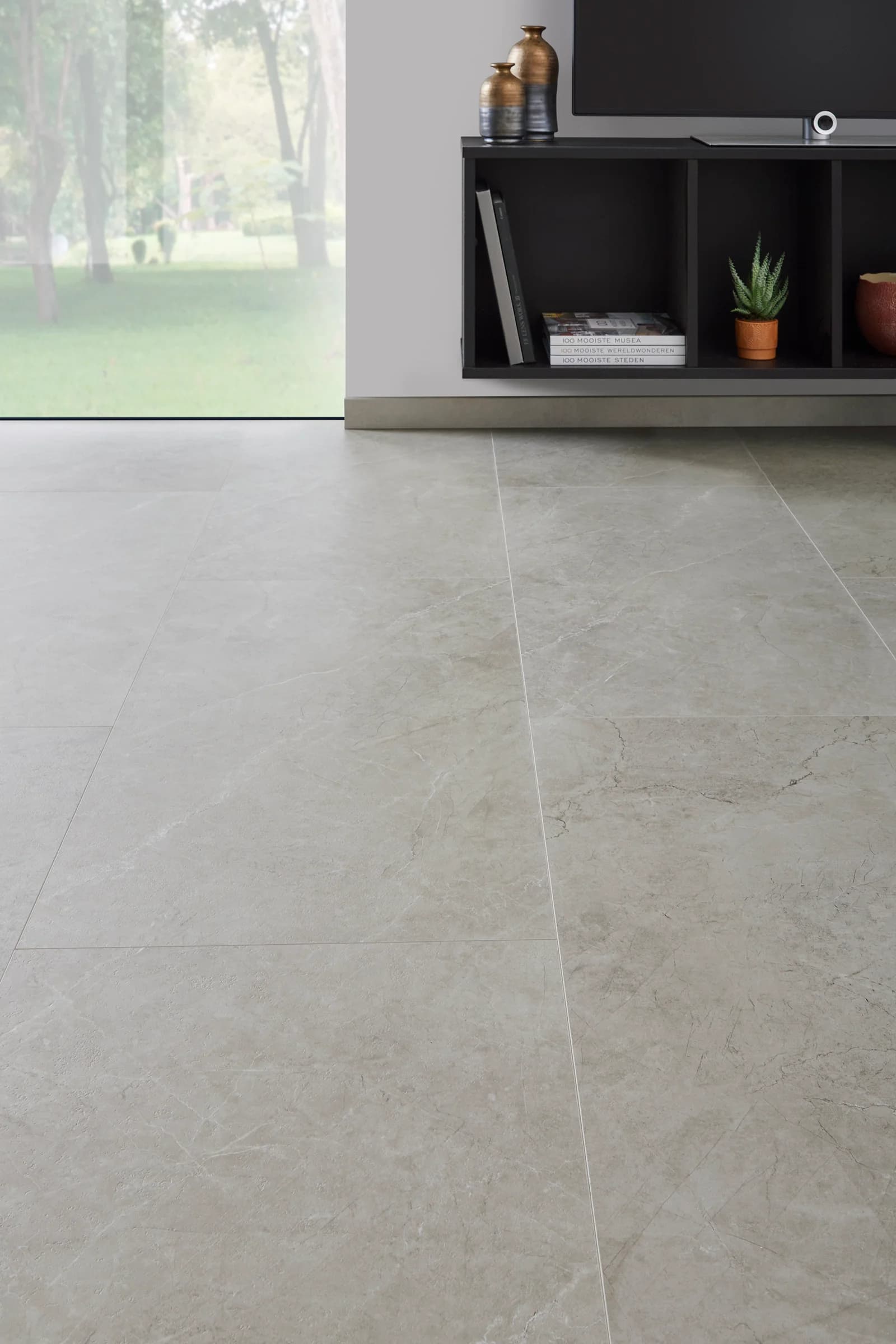 Minerálna vinylová podlaha COREtec Dome 0671 B s dekorom prírodného kameňa v interiéri